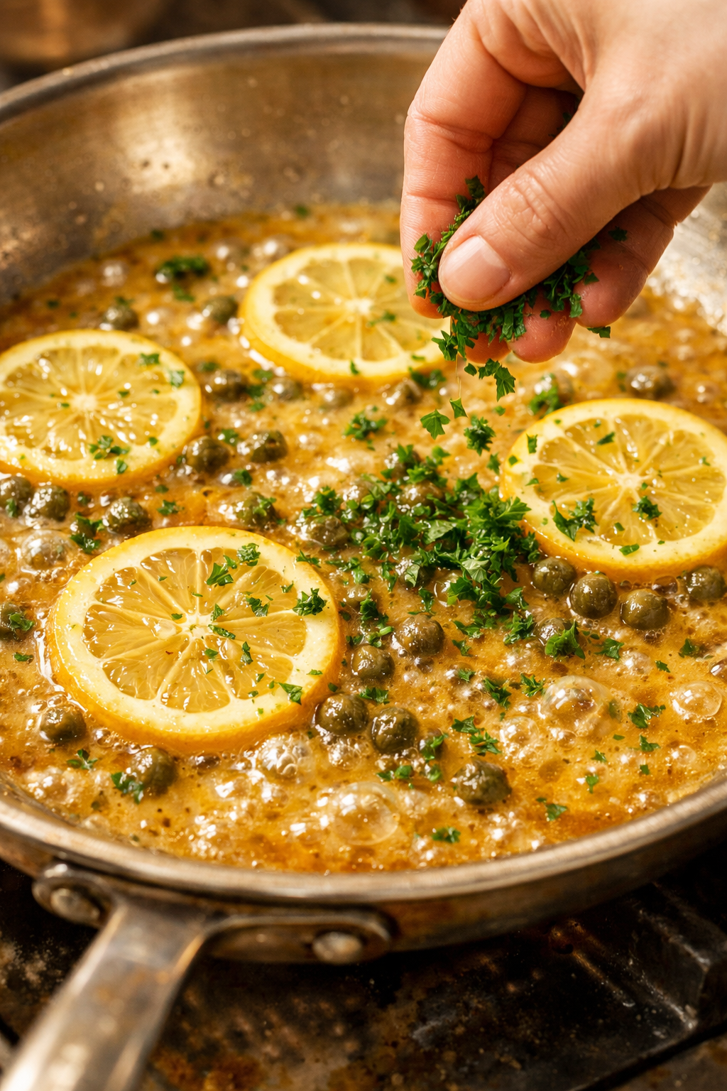 Veal Piccata in White Wine Sauce
