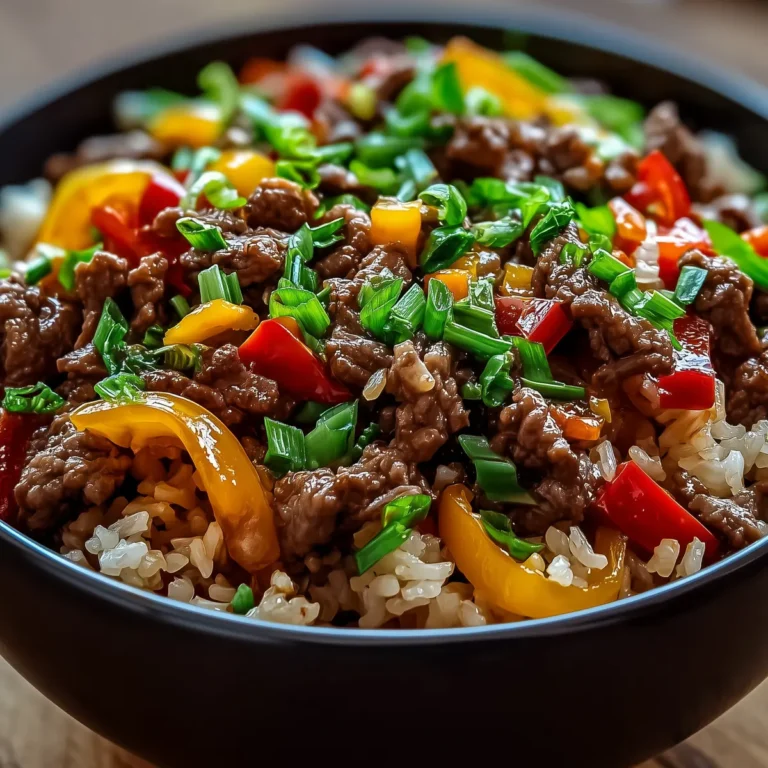 Beef and Pepper Rice Bowl