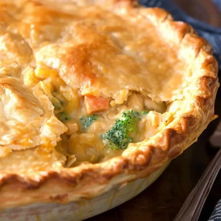 Broccoli Cheddar Chicken Pot Pie