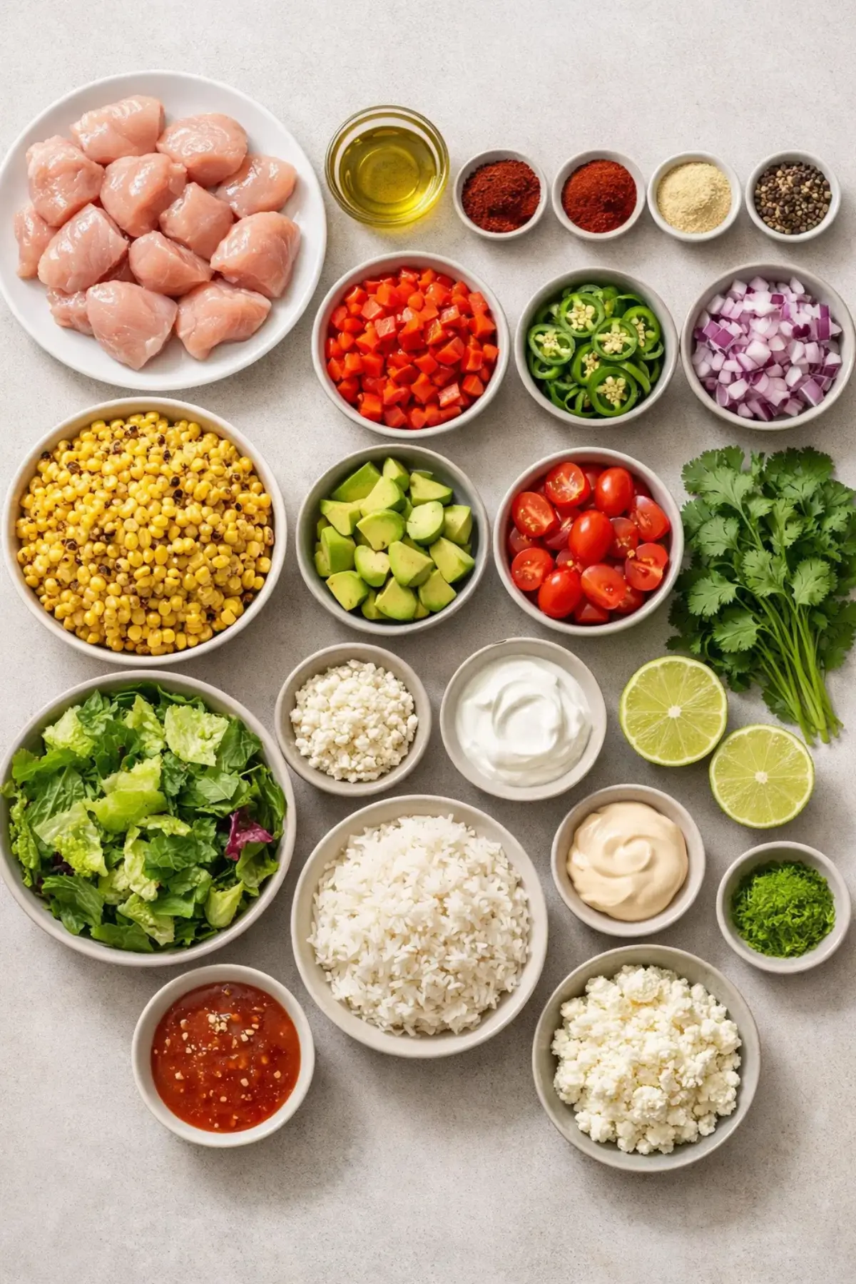 Healthy Street Corn Chicken Rice Bowl