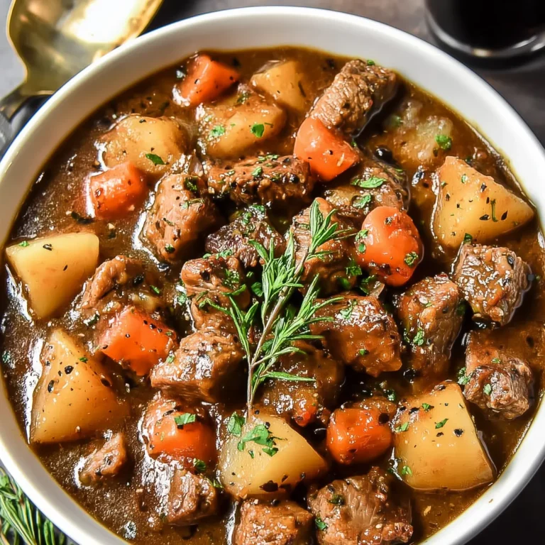Hearty Irish Pork Stew with Stout and Caraway Seeds