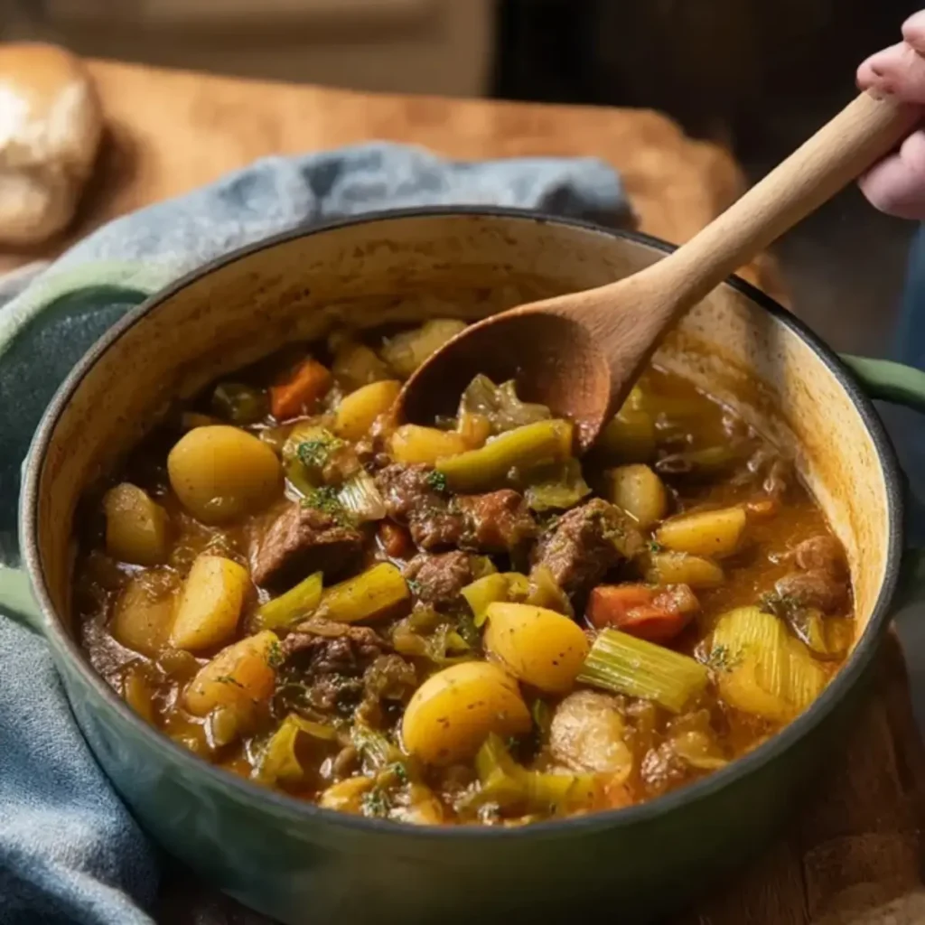Hearty Lamb Stew with Leeks and Potatoes