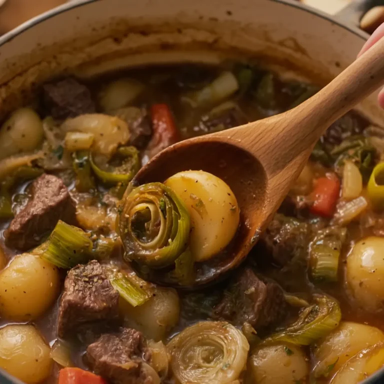 Hearty Lamb Stew with Leeks and Potatoes