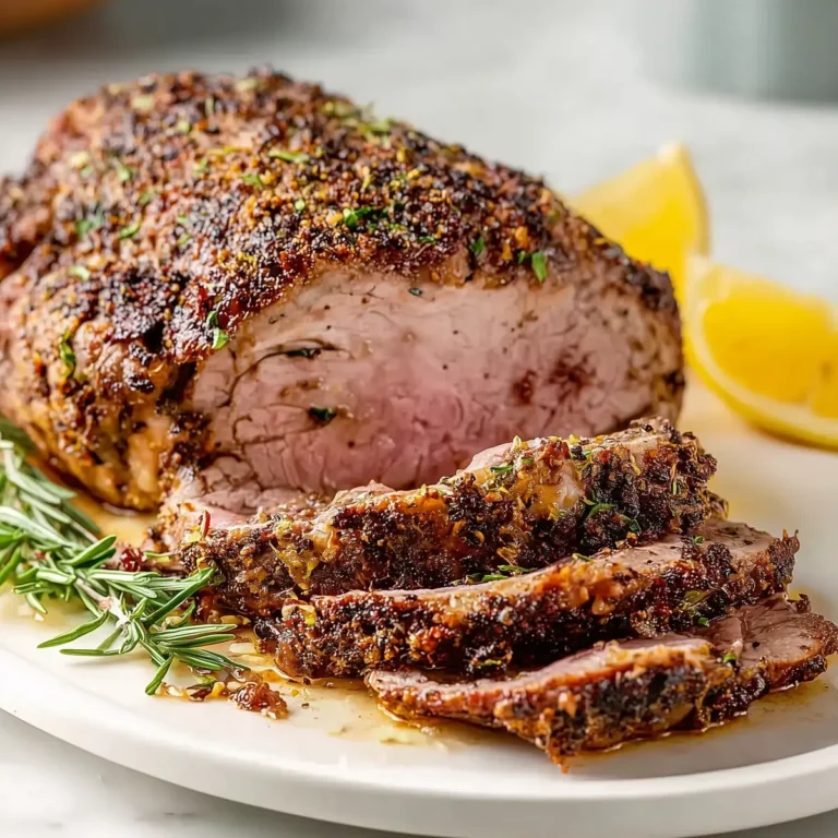 Juicy Roast Boneless Lamb Leg
