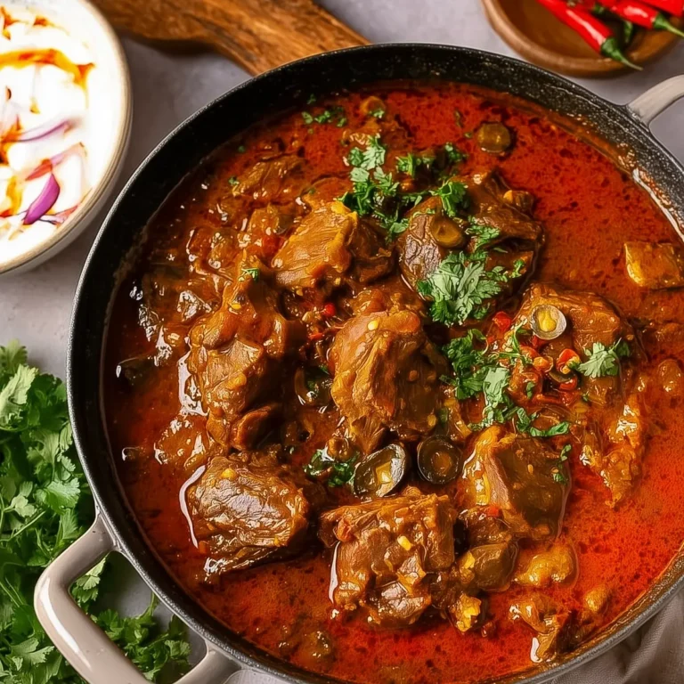 Lamb Kalya with yogurt and cream
