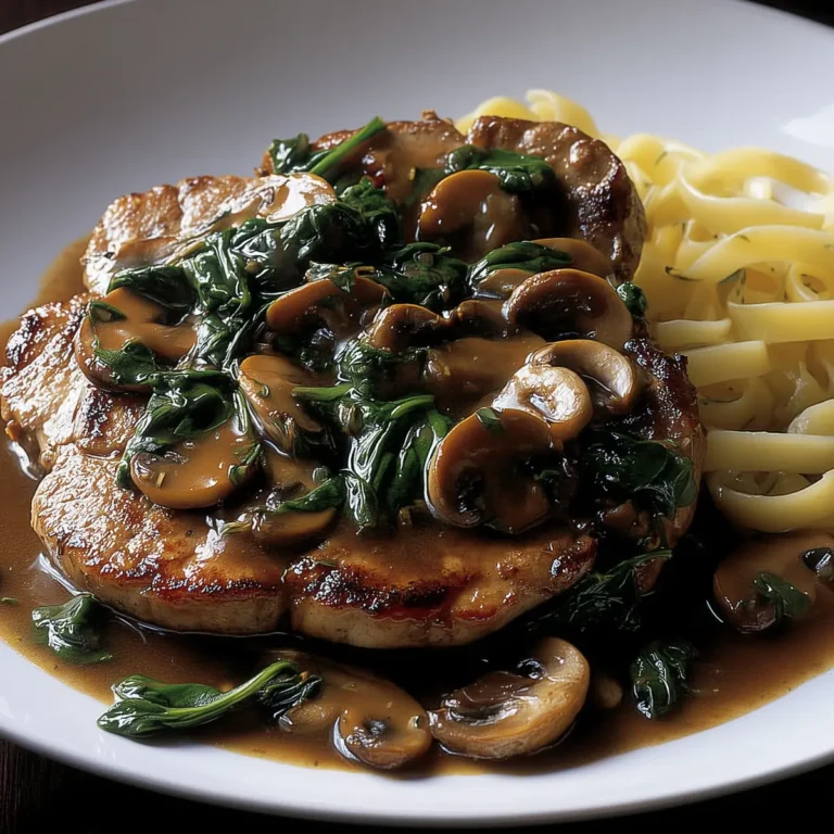 Marsala Veal with Spinach