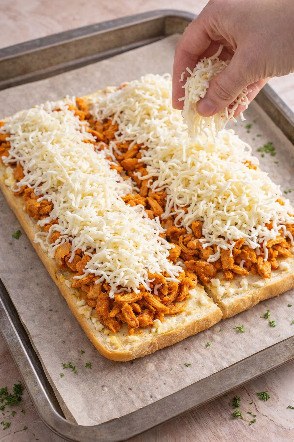 Tandoori Chicken Garlic Bread