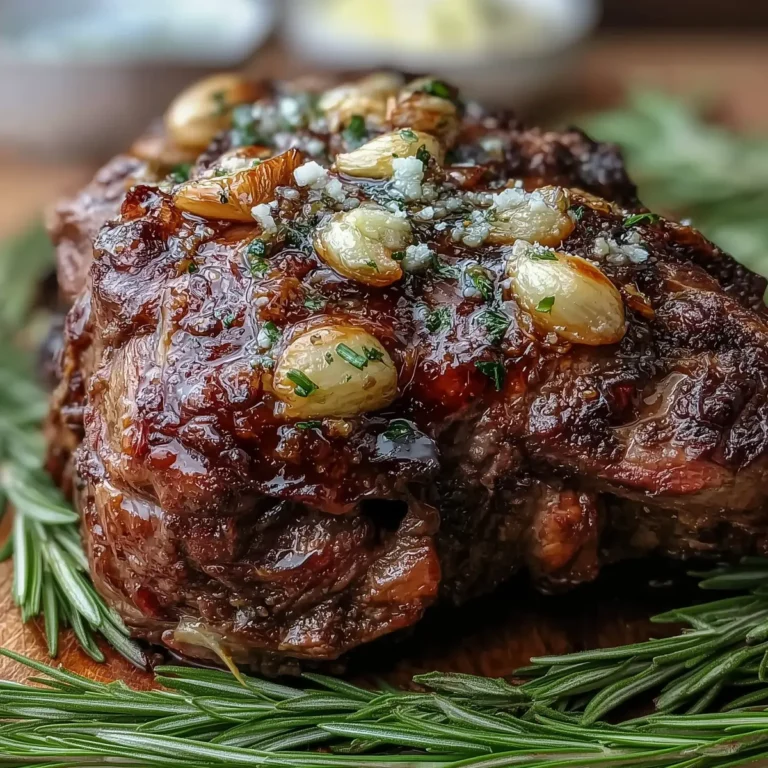 Tender Slow Cooker Leg of Lamb with Garlic Rosemary Butter