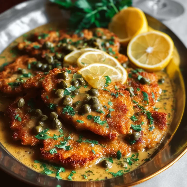 Veal Piccata in White Wine Sauce