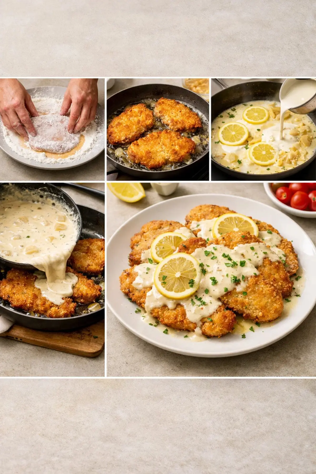 Veal Scallopini with Lemon Cream Sauce