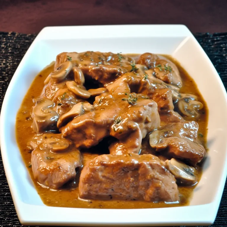 Veal with Mushrooms, Slow Cooker