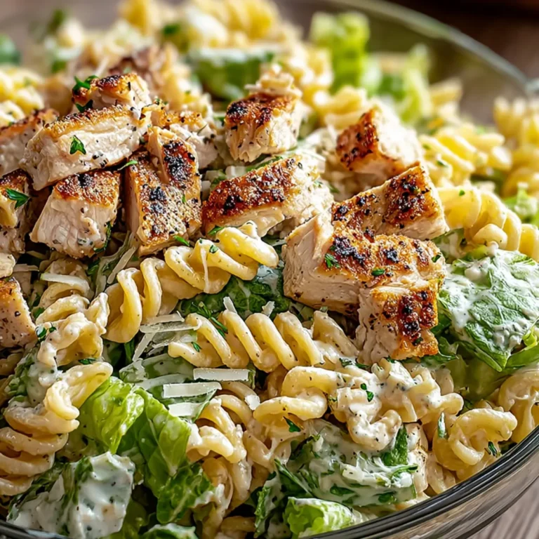 Creamy Chicken Caesar Pasta Salad