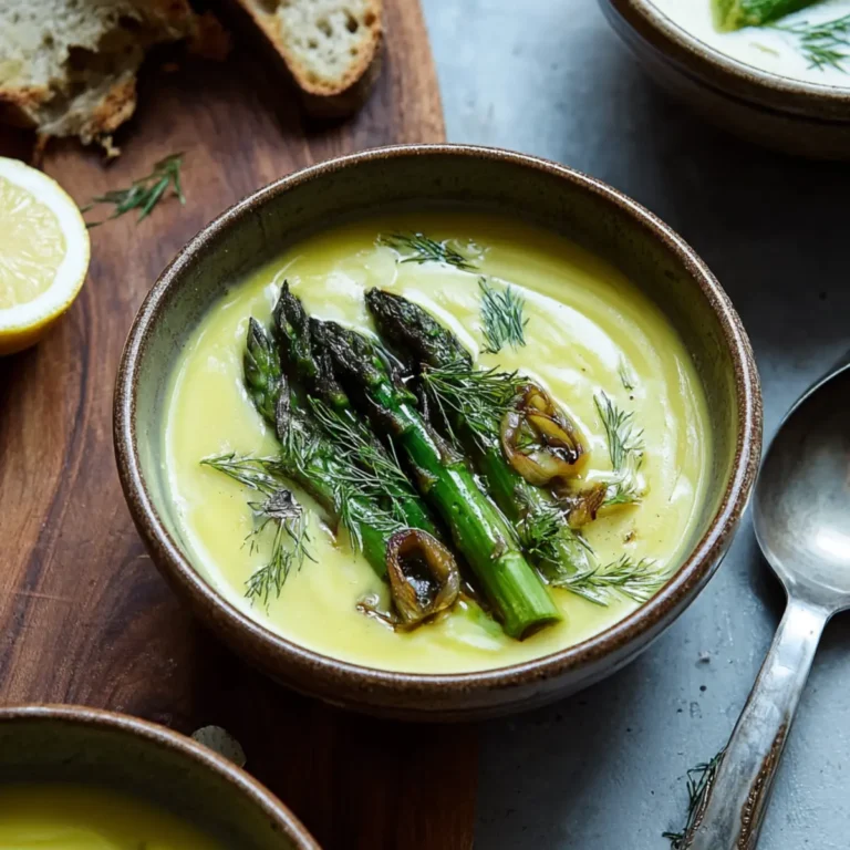 Lemony Roasted Asparagus Soup