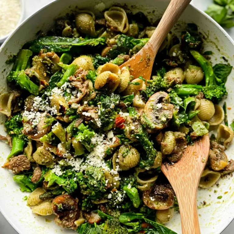 Lamb Pasta with Springtime Veggies & Lemon Pesto