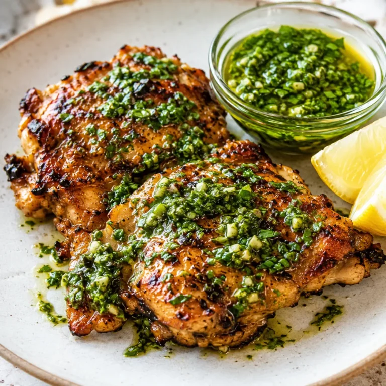 Grilled Chicken Thighs with Chimichurri