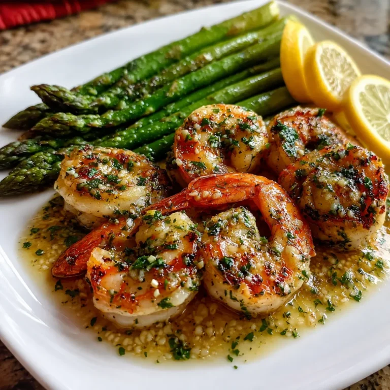 Lemon Garlic Butter Shrimp with Asparagus