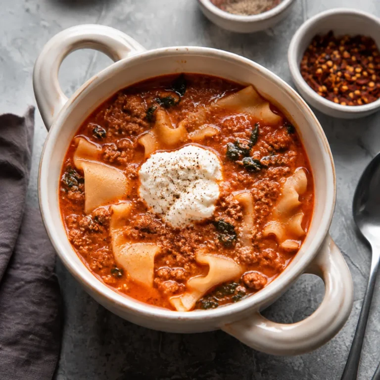 One Pot Lasagna Soup