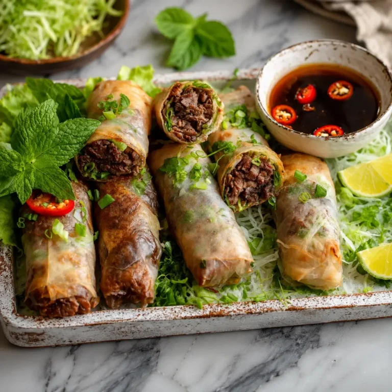 Thai Basil Beef Rolls